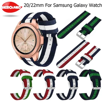 22 мм 20 мм Нейлоновый Ремешок С Петлей Для Samsung Galaxy Watch 46 мм 42 мм Ремешок Для Samsung Gear S3 Classic Frontier Gear S2 Huami Amazfit