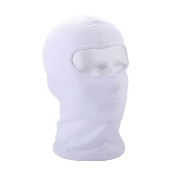 Наружная маска для всего лица, балаклава из спандекса, Тонкая Мотоциклетная Велосипедная Лыжная маска CS, белая