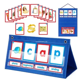 Настольный карманный стенд для составления слов CVC, игры по правописанию и акустике с карточками Для детей, детский сад