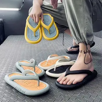 Трендовые шлепанцы Для пар С Нескользящими Пляжными сандалиями на клипсах